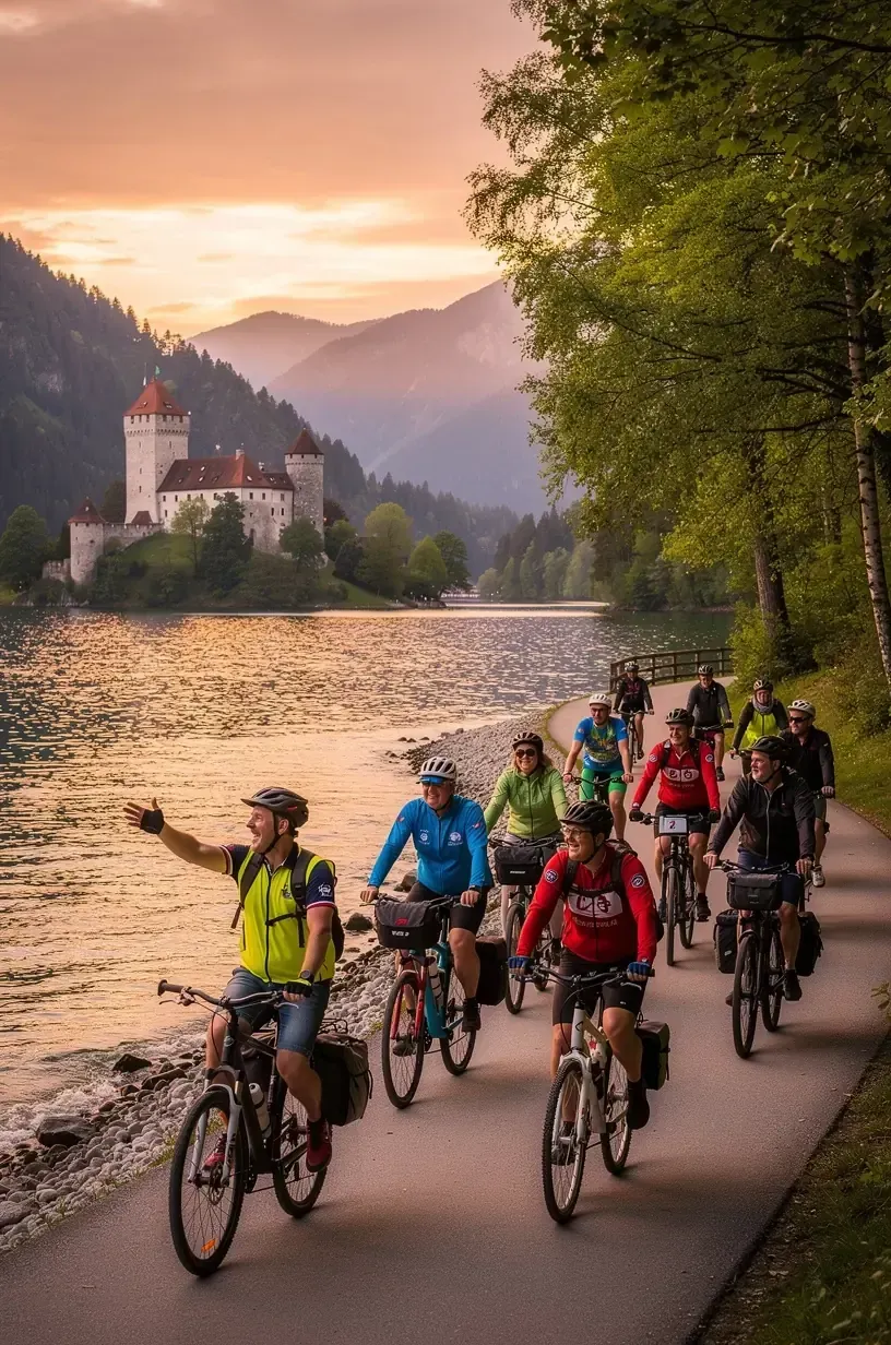 Fahrradverleihstation in einer deutschen Stadt mit modernen E-Bikes und klarer Beschilderung.